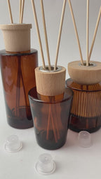 Frasco de Vidro Âmbar e Tampa para Mikado ***