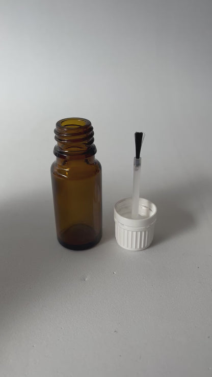 Amber Glass Bottle with Brush