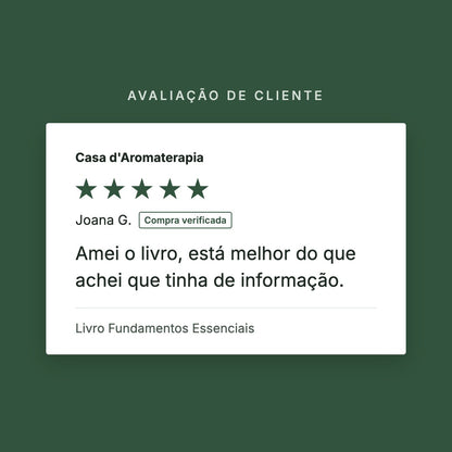 Avaliação de cliente 5 estrelas: Livro Fundamentos Essenciais