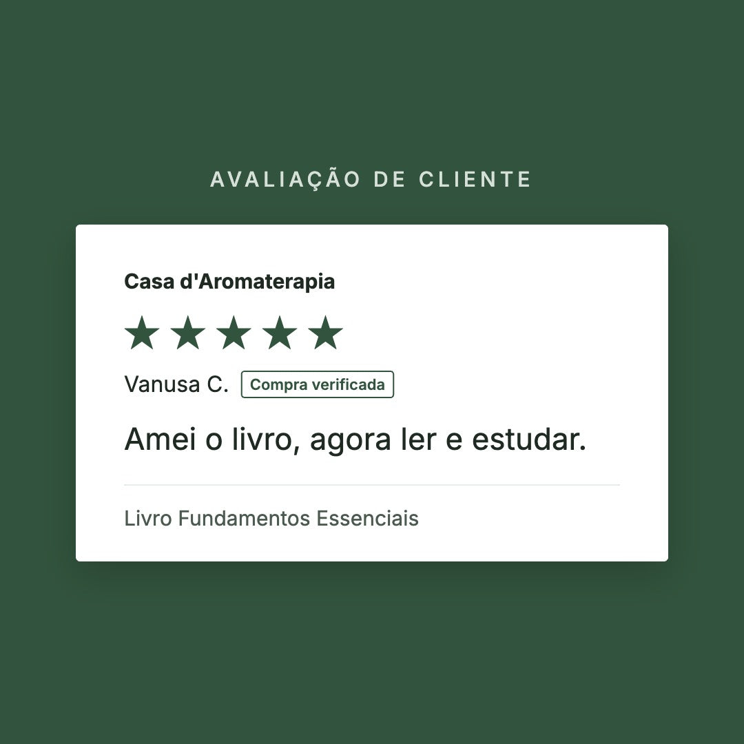 Avaliação de cliente 5 estrelas: Livro Fundamentos Essenciais