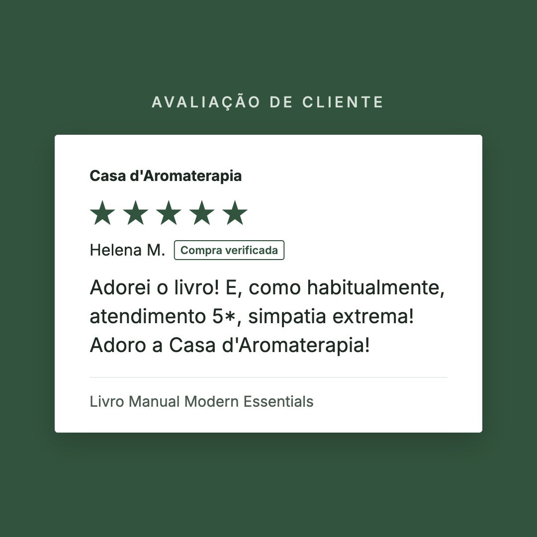 Avaliação de cliente 5 estrelas: Livro Manual Modern Essentials