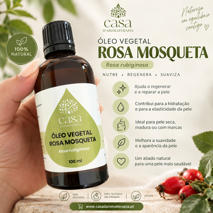 Óleo Vegetal de Rosa Mosqueta | Rosa rubiginosa | 100ml Casa d'Aromaterapia