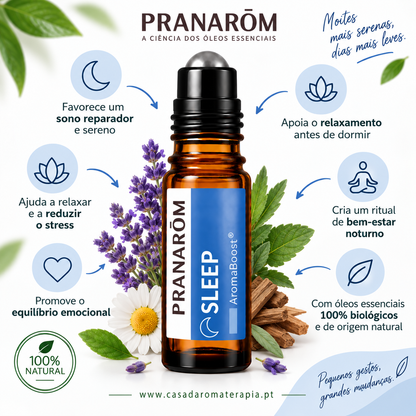 Roll-on Aromaboost Sleep - Pranarôm 8 ml (Óleos Essenciais Bio)