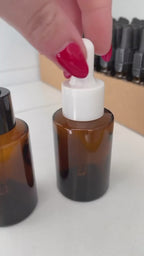 30ml glass tubular bottle with amber pipette