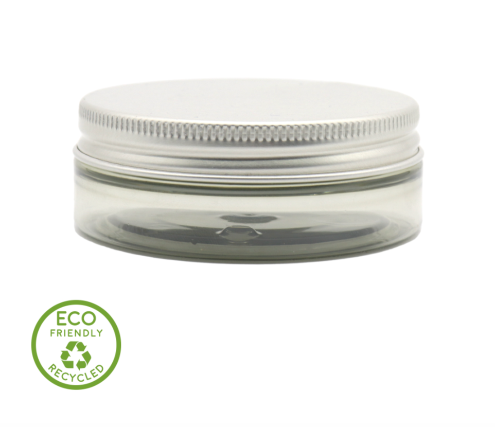Boião transparente ecológico.