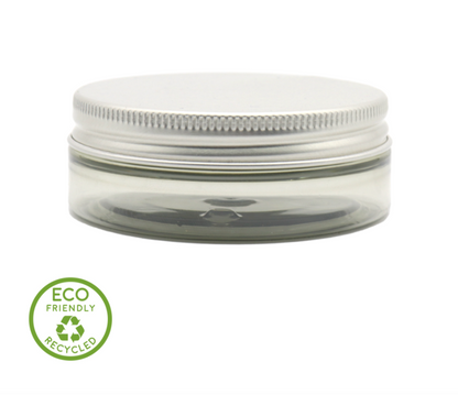 Boião transparente ecológico.