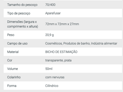 Boião transparente ecológico.