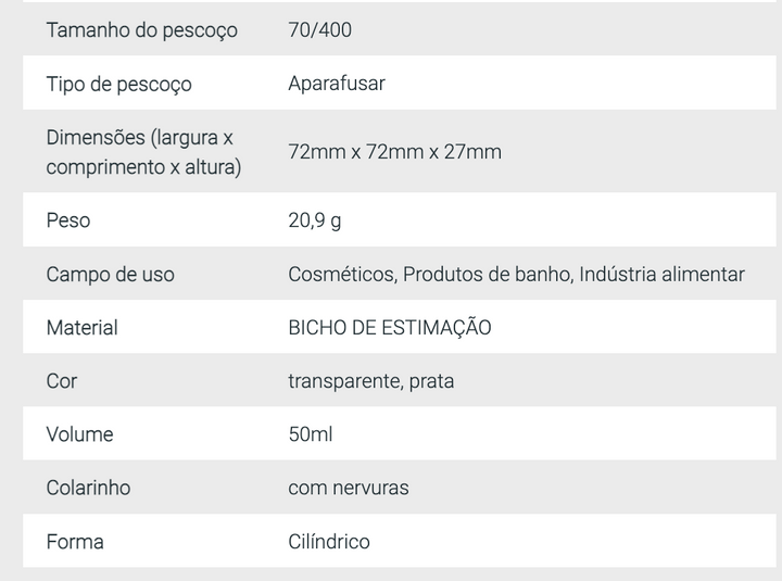 Boião transparente ecológico