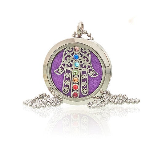 Colar Aromático para Óleos Essenciais | Hamsa Chakra - 30mm