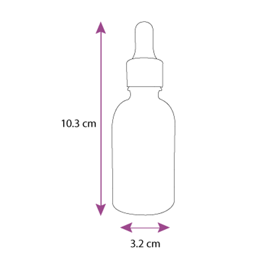 Frasco 30ml c/ Pipeta em vidro