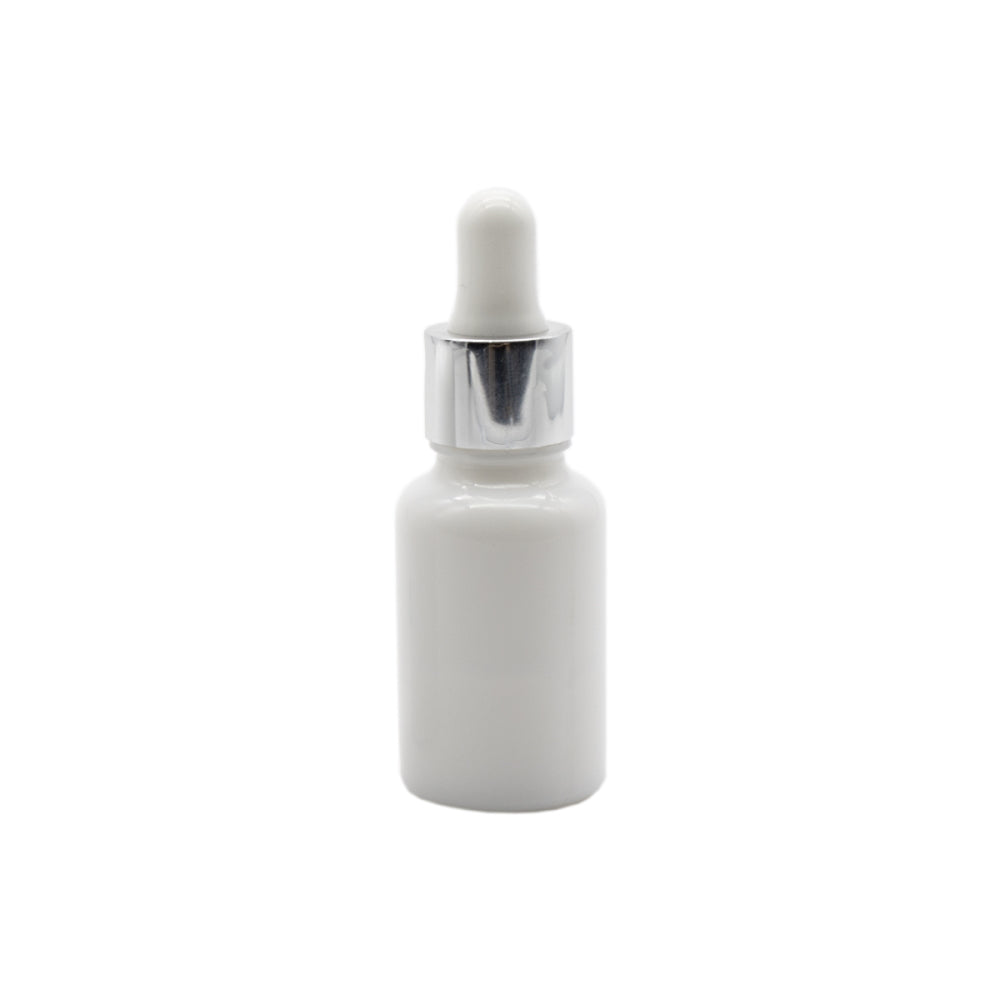 Flacon en verre blanc de 15 ml avec pipette