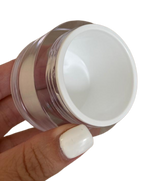 Silver lid glass jar