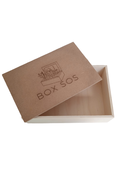 Caixa madeira Box SOS (retangular)